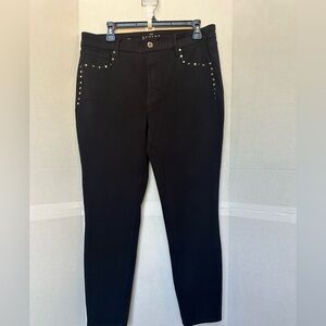White House Black Market Black Studded Skinny Jeans